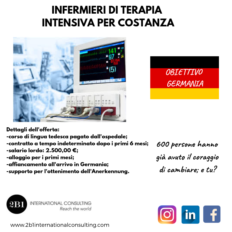 INFERMIERI DI TERAPIA INTENSIVA PER COSTANZA