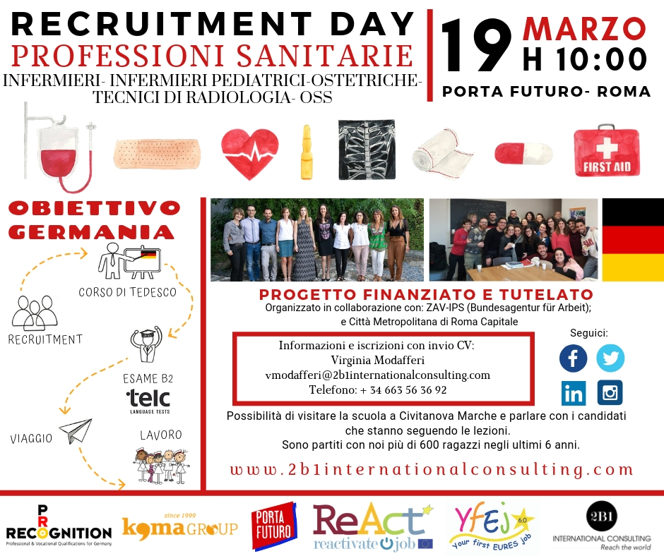 RECRUITING DAY PROFESSIONI SANITARIE 19 MARZO ROMA