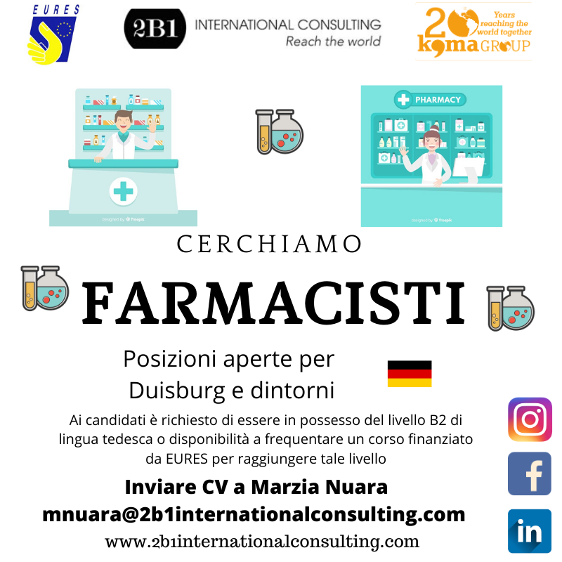 Offerta di lavoro per Farmacisti