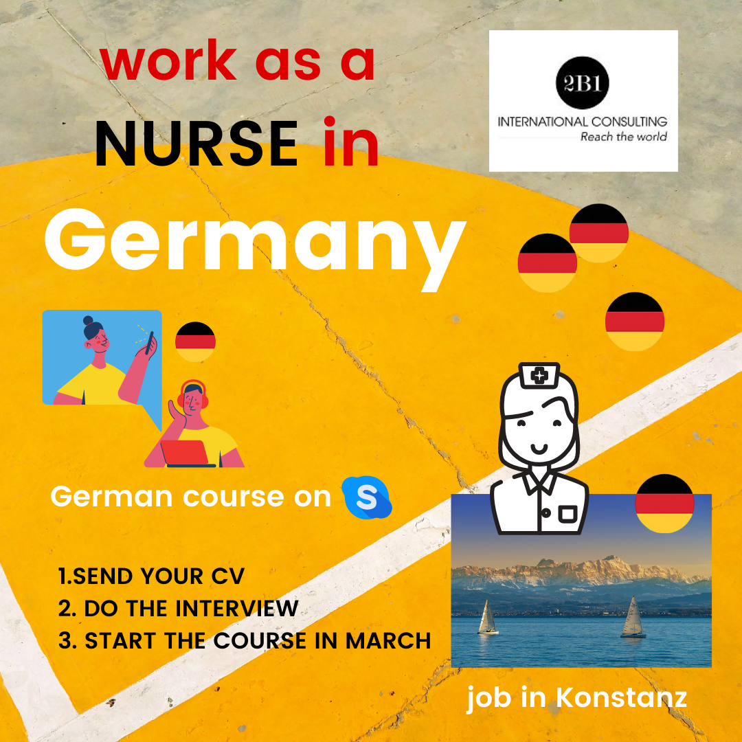 GERMAN COURSE for ENGLISH SPEAKERS - work as a REGISTERED NURSE in KONSTANZ, GERMANY